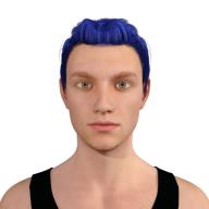 Eddie Armani Hair (Blue)